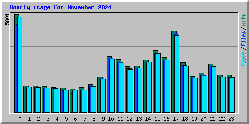 Hourly usage for November 2024