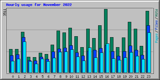 Hourly usage for November 2022
