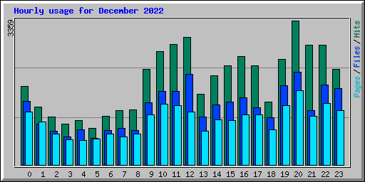 Hourly usage for December 2022
