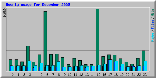 Hourly usage for December 2025
