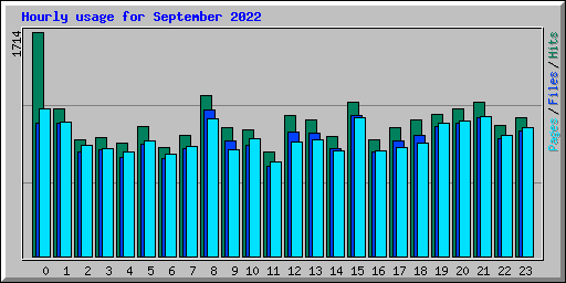 Hourly usage for September 2022