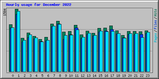 Hourly usage for December 2022