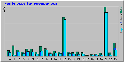 Hourly usage for September 2026