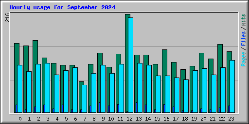 Hourly usage for September 2024