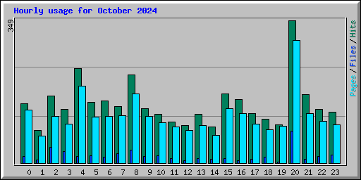 Hourly usage for October 2024