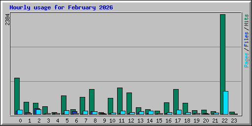 Hourly usage for February 2026