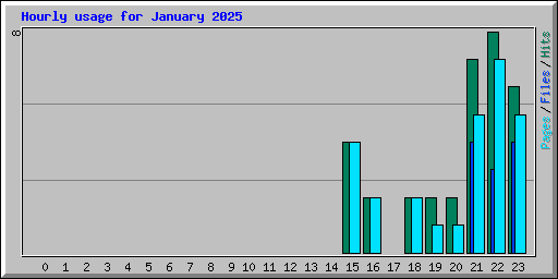 Hourly usage for January 2025