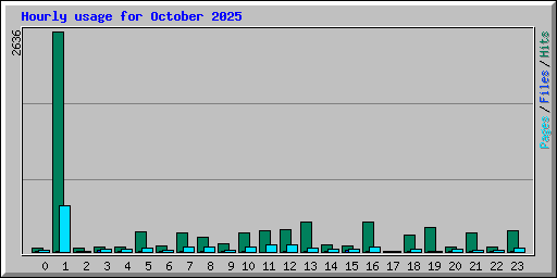 Hourly usage for October 2025