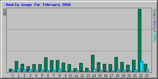 Hourly usage for February 2026