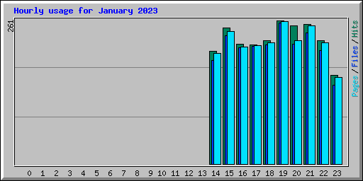 Hourly usage for January 2023