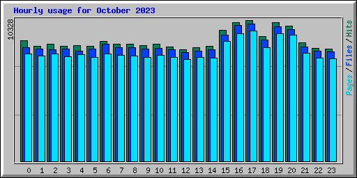 Hourly usage for October 2023