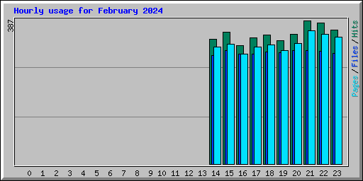 Hourly usage for February 2024