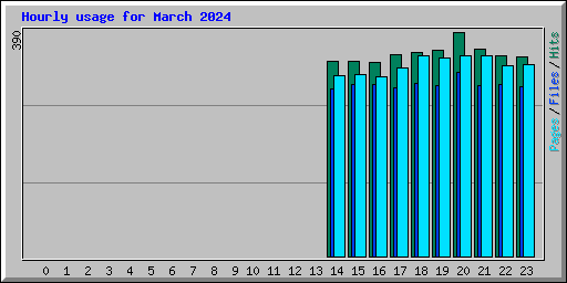 Hourly usage for March 2024