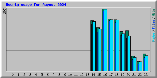 Hourly usage for August 2024