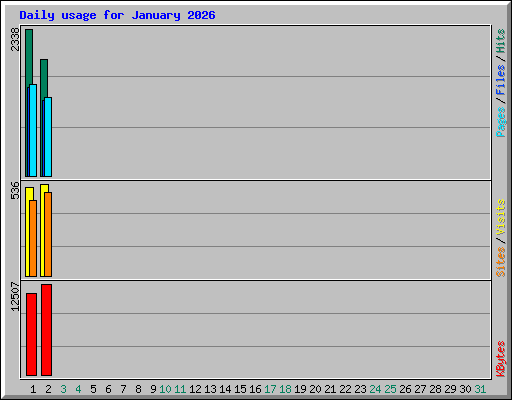 Daily usage for January 2026