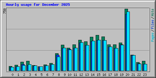 Hourly usage for December 2025