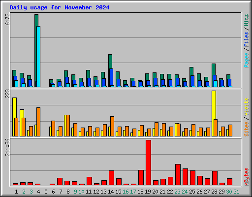 Daily usage for November 2024