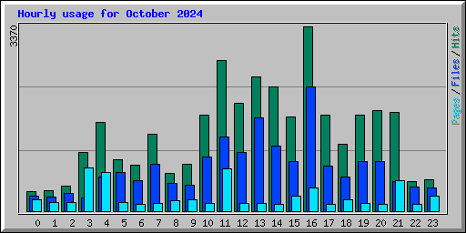 Hourly usage for October 2024