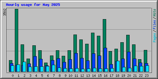 Hourly usage for May 2025