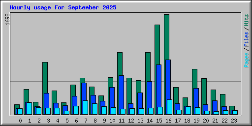 Hourly usage for September 2025
