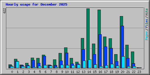 Hourly usage for December 2025