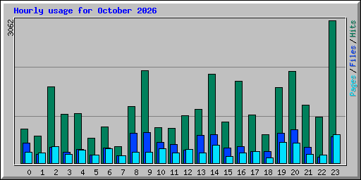 Hourly usage for October 2026