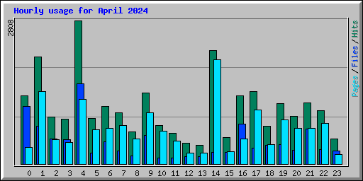 Hourly usage for April 2024