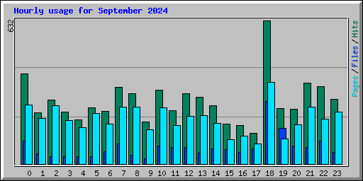 Hourly usage for September 2024