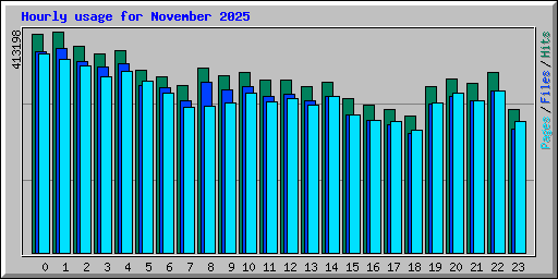Hourly usage for November 2025