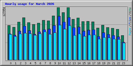 Hourly usage for March 2026