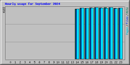 Hourly usage for September 2024