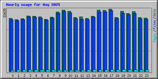 Hourly usage for May 2025
