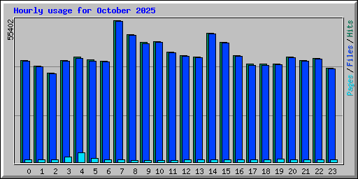 Hourly usage for October 2025