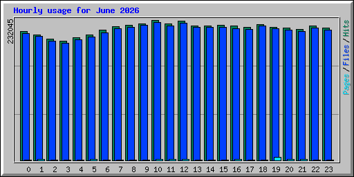 Hourly usage for June 2026