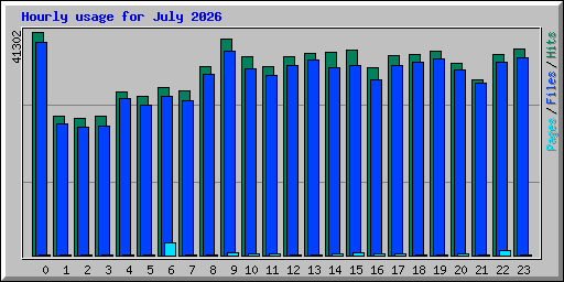 Hourly usage for July 2026