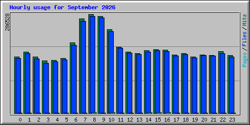 Hourly usage for September 2026