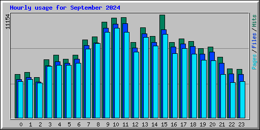 Hourly usage for September 2024