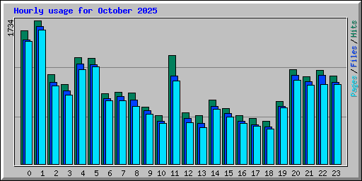 Hourly usage for October 2025