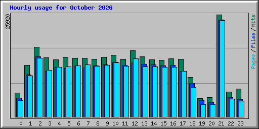 Hourly usage for October 2026