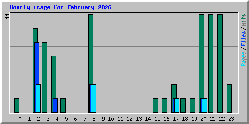 Hourly usage for February 2026