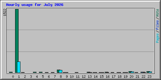 Hourly usage for July 2026