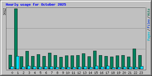 Hourly usage for October 2025
