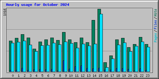 Hourly usage for October 2024