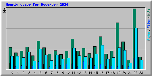 Hourly usage for November 2024