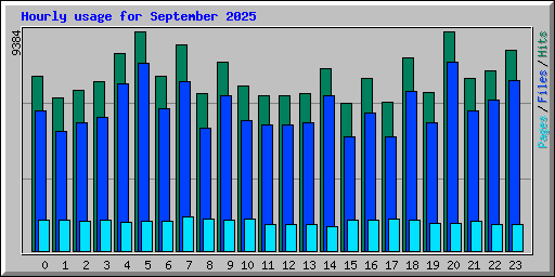 Hourly usage for September 2025