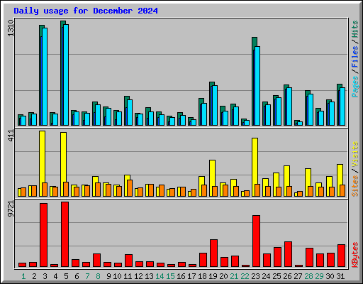 Daily usage for December 2024