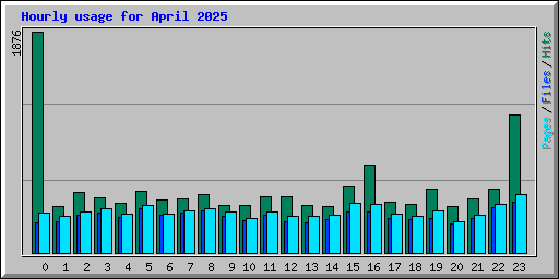 Hourly usage for April 2025
