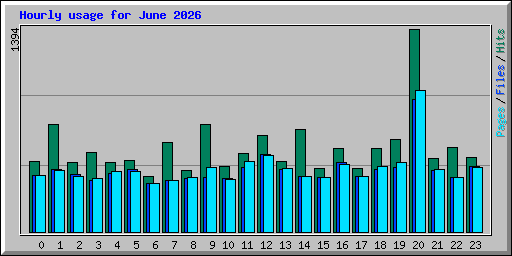 Hourly usage for June 2026