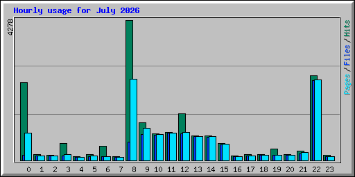 Hourly usage for July 2026