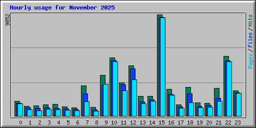Hourly usage for November 2025